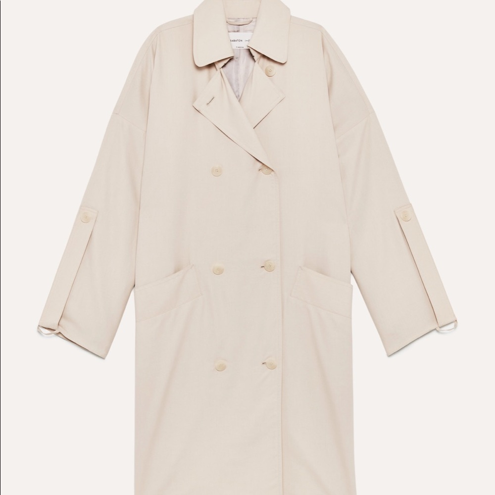 Aritzia 1-01 Babaton 100%silk sembrano trench coat